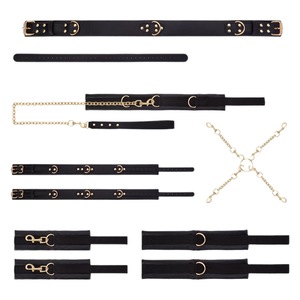 Kit de Bondage BDSM SM de 7 Piezas con Esposas Ajustables y Cinturón - Product Image 4