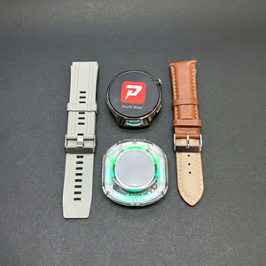 Montre connectée Doufit Wear D21 avec écran IPS de 1,52 pouce, appels Bluetooth, moniteur de fréquence cardiaque, étanche IP67, avec écouteurs et bracelets - Product Image 4