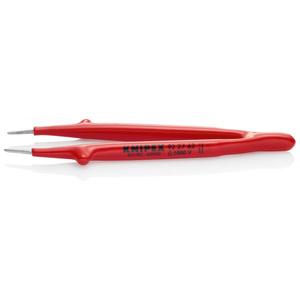 Pinces à épiler droites isolées de précision Knipex 1000V avec dents transversales fines pour saisir les surfaces - Product Image 1