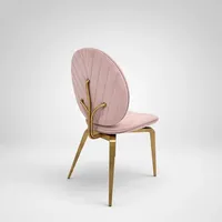 Chaises de salle à manger élégantes en velours avec dossier en or titane, empilables, écologiques, pour mariage, villa, hôtel de luxe, banquet moderne