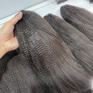 Venta al por mayor de Color Negro Natural Original Vietnamita Yaki Extensiones de Cabello Humano Yaki Extensiones de Cabello Liso - Product Image 4