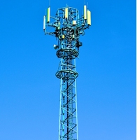 Tour de communication à antenne cellulaire omnidirectionnelle en acier galvanisé à chaud à 4 pieds, hauteur personnalisable, 2*n femelle