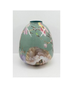 Haute qualité design moderne métal fleur vase décalcomanie émail fini pour salon maison décor de table à la main personnalisé - Product Image 1