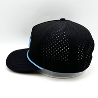 Accesorio de Moda Masculina, Gorra de Camionero de Cuero Negro y Rojo con Logotipo Personalizado de Gallo/Estrella Dorada, Gorras de Béisbol de Alta Calidad con Visera Curva