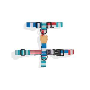H-Shaped Striped <b>Yacht</b> Harness Dog Harness with Unique Pattern for Outdoor Adventures - Product Image 2