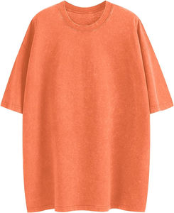 T-shirts pour hommes 100% coton en vrac lavé à l'acide T-Shirts coupe ample 280 GSM surdimensionné hommes t-shirts avec Logo personnalisé Streetwear personnalisé - Product Image 5