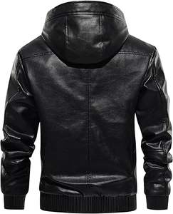 Veste en faux cuir coupe ajustée pour homme élégant en noir Design classique pour un look intemporel à prix abordable - Product Image 2