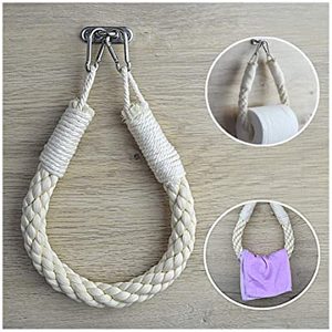 Porte-papier hygiénique en macramé tressé à la main en gros Accessoires de salle de bain suspendus pour serviettes - Product Image 5