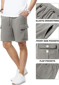 กางเกงขาสั้นผ้าคอตตอนผ้าฟลีซเทอร์รี่สำหรับผู้ชายออกแบบได้ตามต้องการกางเกงขาสั้นออกกำลังกายกลางแจ้งแบบลำลอง - Product Image 3