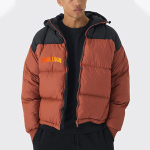 Chaquetas de invierno elegantes para hombre con diseño puffer, forro suave, carcasa resistente a la intemperie y cremallera fácil para los días fríos - Product Image 1