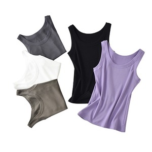 Camiseta Deportiva sin Mangas para Mujer, Hecha de Tejido de Punto 100% Algodón, Ligera y Absorbente de Humedad, para Entrenamientos y Yoga - Product Image 2