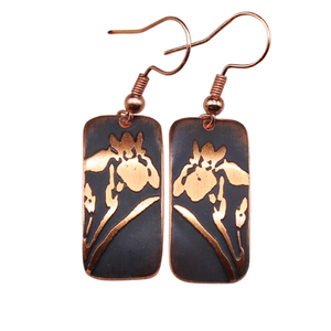 Mai 2025 mode hiver noël festivals boucles d'oreilles bijoux en laiton martelé or patine gravé cercle longue robe noire bijoux - Product Image 3