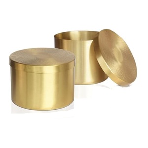 Set Of 2 Brass Laddu Storage <b>Box</b> Gold Polished For Tabletop Kitchen Storage Organizer Sweet <b>Box</b> Brass <b>Mithai</b> <b>Box</b> - Product Image 2