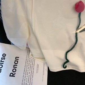 Vente d'usine mode haut T-shirt pour femmes mode col rond ample décontracté votre logo T-shirt à manches courtes dames - Product Image 4