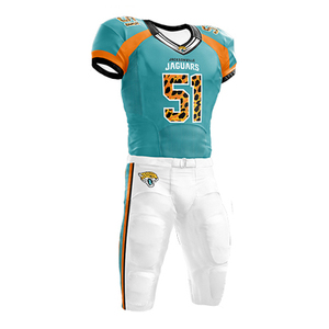 Uniformes de Fútbol Americano Personalizados OEM con Sublimación de Sarga y Estampado Digital de Manga Corta - Product Image 1