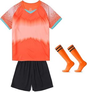 Uniformes de football élégants avec shorts et chaussettes uniformes de football unisexes à prix d'usine avec logo personnalisé - Product Image 6