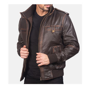 แจ็กเก็ตหนังแฟชั่นสำหรับผู้ชายเสื้อแจ็คเก็ตหนังมีสไตล์ - Product Image 3