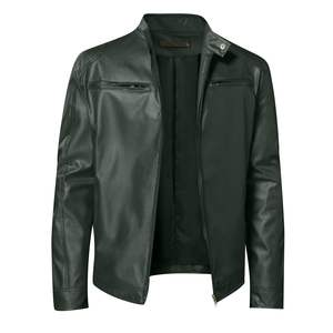 Luxury Men's Slim Fit Leather <b>Racer</b> <b>Jacket</b> Plus Size Design Waterproof Feature Polyester Winter <b>jacket</b> for men - Product Image 4