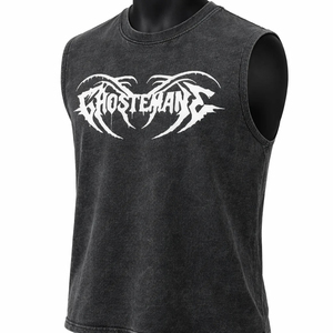 Camiseta Deportiva de Alta Calidad para Hombre, Camiseta sin Mangas Ajustada Informal con Tejido Acanalado - Product Image 3