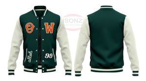 Logo personnalisé Veste d'université de baseball pour l'hiver Style de rue en coton extensible avec broderie - Product Image 3