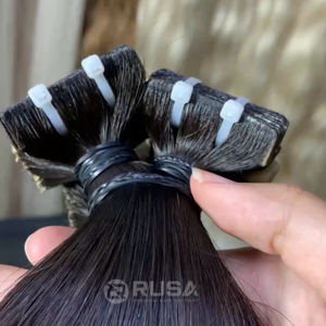 Extensiones de cabello con cinta invisible, súper doble densidad, color 1B, cabello humano virgen vietnamita, color de moda para el verano. - Product Image 2