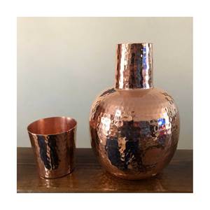 Bouteilles d'eau en cuivre fabriquées à la main à forte demande Large bouteille d'eau écologique Qualité d'exportation de haute qualité - Product Image 3