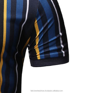 Camiseta informal de verano para hombre, Camiseta deportiva de rayas verticales para equipo deportivo, Camiseta deportiva de Golf para hombre, deportes y ocio - Product Image 4