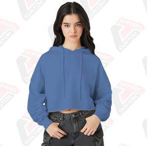 Sweat à capuche élégant et confortable pour femmes 100% coton pour la superposition d'hiver Design brodé Impression numérique Teint uni - Product Image 5