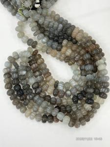 ลูกปัดมูนสโตนธรรมชาติทรงฟักทอง ขนาด 8-10 มม. ความยาว 17 นิ้ว - Product Image 4