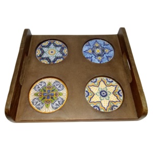 Plateau de service en bois de haute qualité avec conception de corde Top Standard cadeau de vacances de Noël pour la décoration intérieure Art dernière conception - Product Image 1