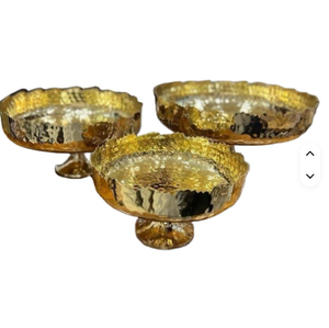 Modern gold plated Fruit Bowl for Kitchen <b>Countertop</b>/Decorative brass Polished fruit bowl for Party for Fresh Fruit Display - Product Image 2