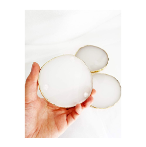 Posavasos de resina para el hogar, restaurante, posavasos de resina epoxi, decoración de mesa de comedor, posavasos de mesa de Navidad, diseño redondeado - Product Image 5