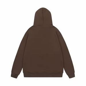 Automne nouveau Logo classique brodé pur coton sweat à capuche 3D imprimé chemise en relief à capuche pour hommes - Product Image 5