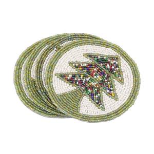 Posavasos Cuadrado de Fresa con Cuentas Coloridas Hecho a Mano, Diseño Festivo Promocional Ecológico y Bohemio para Ocasiones Especiales - Product Image 4