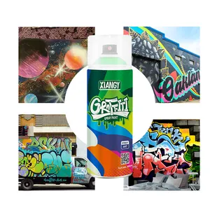 Sanatçı için toptan çok renkli akrilik Aerosol sprey boya araba Graffiti sprey boya