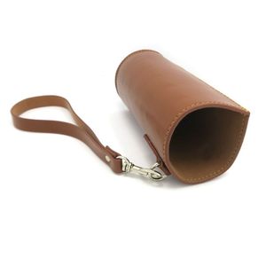 Wholesale PU Leather Custom <b>Glass</b> Water Bottle <b>Holder</b> with Strap - Product Image 2