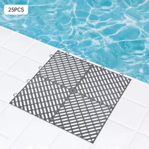 25 piezas 12x12x0,5 pulgadas azulejos de drenaje de grafito entrelazados Función de ladrillo refractario para pared de suelo para azulejos de cubierta cuadrada Interior - Product Image 1