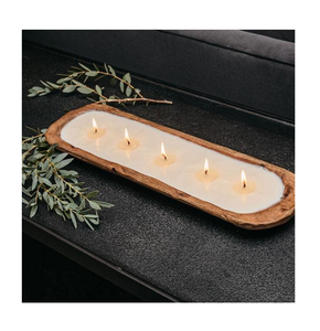 Portavelas Rectangular de Madera de Acacia de Calidad Superior - Product Image 3