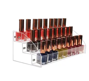 Acrílico Nail Polish Organizador Display Rack Multi-Layer Plástico Multi-layer Caixa De Armazenamento Nail Salon Display Rack Cosméticos Prateleira