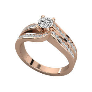 Bague solitaire en or 14 carats pour femmes avec diamant de laboratoire - Product Image 5
