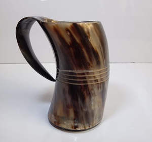 Taza de café de cuerno natural hecha a mano para bodas y fiestas Taza de cuerno vikingo de 6 \ "Última llegada para celebraciones de cumpleaños - Product Image 6