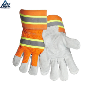 Guantes de trabajo de cuero, guantes de invierno para uso en exteriores, guantes de seguridad de cuero con logotipo personalizado a bajo precio - Product Image 2