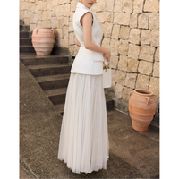 Jupes asymétriques longues pour femmes OEM ODM Enzo Leo Vietnam en polyester/coton écologique, livraison rapide, prêtes à être expédiées
