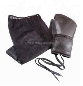 Waseem Impex Gants de boxe professionnels en cuir de vachette de haute qualité Équipement de MMA élégant de 10oz avec équipement de combat d'entraînement au poignet lacé - Product Image 2