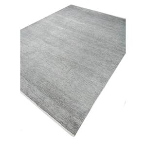 Alfombra Kairos Azul de Lana y Viscosa Anudada a Mano, Color Sólido Abstracto para el Hogar, Pasillo, Dormitorio, Forma Rectangular, Hecha a Mano-SKWV-110 - Product Image 2