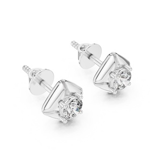 Wholesale Light Luxury Women's Wedding 925 Sterling <b>Silver</b> Custom Faceted Cut Lab Created Square Shape Moissanite <b>Stud</b> Earrings - Product Image 5