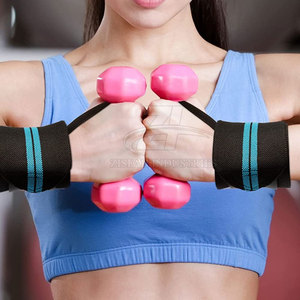 Nuevo diseño de muñequeras personalizadas para levantamiento de pesas, hechas de algodón/poliéster. - Product Image 6