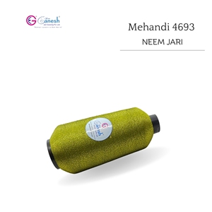 Mehandi Color 180D Neem Jari Fil à broder métallisé Flora Jari Polyester Lurex haute ténacité pour tricoter à la main - Product Image 2