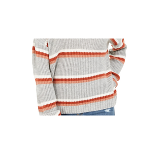 เสื้อสเวตเตอร์ถักกระดุมไหล่ Hippie Rose Junior สไตล์ลำลองพื้นฐาน โลโก้ด้านหน้า ไซส์ X-Small สำหรับฤดูใบไม้ร่วง/ฤดูหนาว ระบายอากาศได้ดี สีเทา - Product Image 3