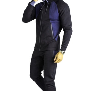 Costume de Jogging pour homme, combinaison en coton et Polyester, coupe Slim, uni, bon marché, vente en gros - Product Image 2